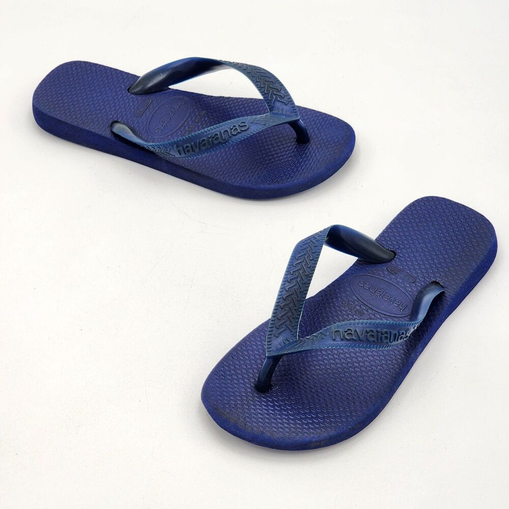 Havaianas Kids Flip Flops Sandals Marine Blue Unisex Big Kid's Size 3-4 Youth